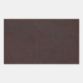 Sticker Rectangulaire Châtaigne foncé Brown Faux Cuir (Devant)