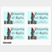 Sticker Rectangulaire Château de Fairytale (Feuille)