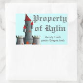 Sticker Rectangulaire Château de Fairytale (Sac)
