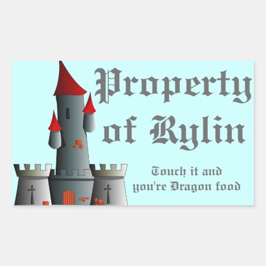 Sticker Rectangulaire Château de Fairytale (Devant)