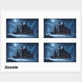Sticker Rectangulaire Château de la nuit froide Hollow (Feuille)