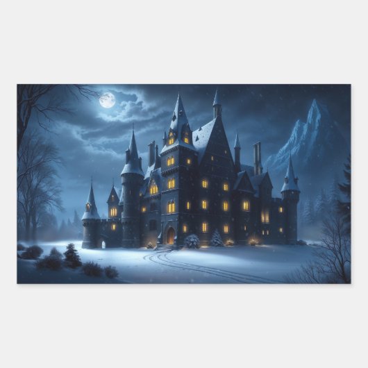 Sticker Rectangulaire Château de la nuit froide Hollow (Devant)