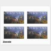 Sticker Rectangulaire Château de Neuschwanstein | Allemagne, Bavière (Feuille)