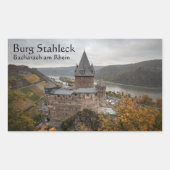 Sticker Rectangulaire Château de Stahleck Allemagne (Devant)