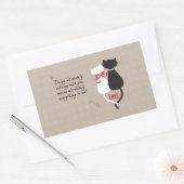 Sticker Rectangulaire Chats amoureux (Enveloppe)
