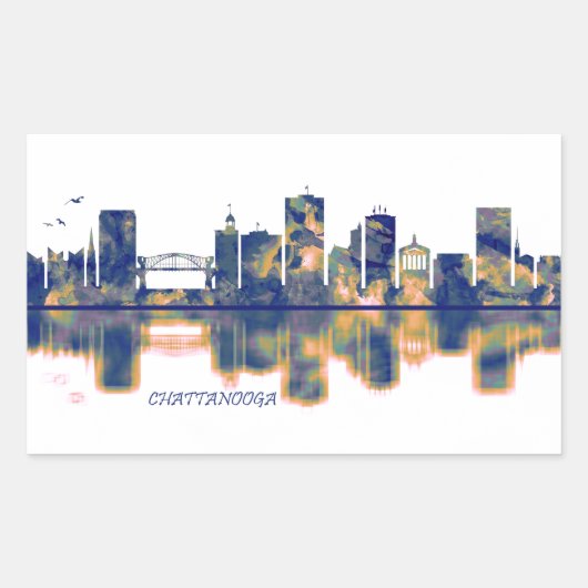 Sticker Rectangulaire Chattanooga (Devant)