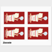 Sticker Rectangulaire Chaud et vapeur (Feuille)