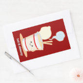 Sticker Rectangulaire Chaud et vapeur (Enveloppe)