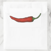 Sticker Rectangulaire Chaud Red Chili Pepper épicé Chili Peppers Vegetab (Sac)
