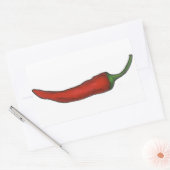 Sticker Rectangulaire Chaud Red Chili Pepper épicé Chili Peppers Vegetab (Enveloppe)