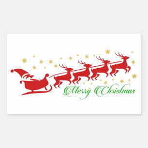 Sticker Rectangulaire Chaudron père Noël
