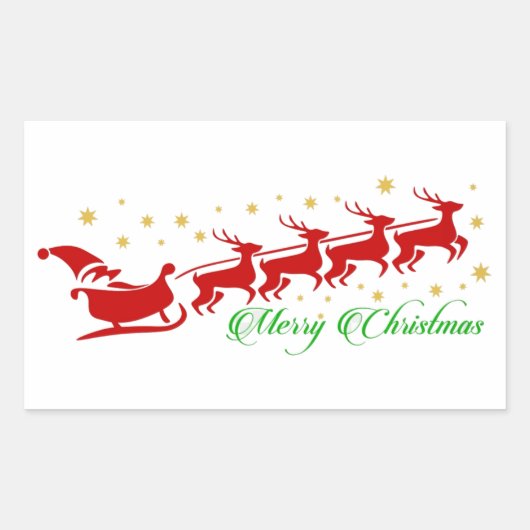 Sticker Rectangulaire Chaudron père Noël (Devant)