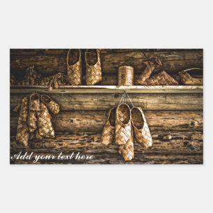 Sticker Rectangulaire Chaussures à bascule au mur