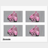 Sticker Rectangulaire Chaussures en Ballon Rose (Feuille)