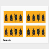 Sticker Rectangulaire chauves-souris (Feuille)