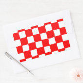 Sticker Rectangulaire checkered pattern (red) (Enveloppe)