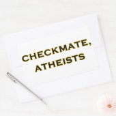 Sticker Rectangulaire Checkmate, athées (Enveloppe)