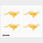 Sticker Rectangulaire Cheetah Running (Feuille)