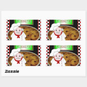 Sticker Rectangulaire Chef Italiano (Feuille)