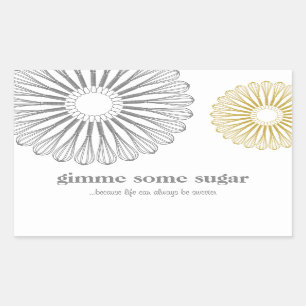 Sticker Rectangulaire Chef pâtissier Cuisine Whisk Restauration moderne