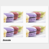 Sticker Rectangulaire Chef pâtissier Pastel French Macaron (Feuille)