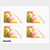 Sticker Rectangulaire Chef pâtissier Pastel French Macaron (Feuille)