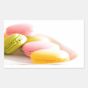 Sticker Rectangulaire Chef pâtissier Pastel French Macaron