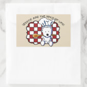 Sticker Rectangulaire Chef Westie KiniArt (Sac)