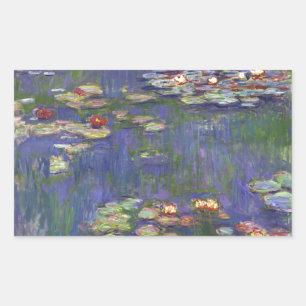 Sticker Rectangulaire Chefs-d'œuvre de Nymphéas de Monet