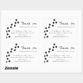 Sticker Rectangulaire chemin d'accès paw merci informations professionne (Feuille)