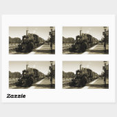 Sticker Rectangulaire Chemin de fer historique (Feuille)