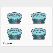 Sticker Rectangulaire Chemin de fer Indian Head (Feuille)