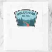 Sticker Rectangulaire Chemin de fer Indian Head (Sac)