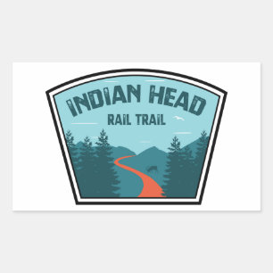 Sticker Rectangulaire Chemin de fer Indian Head