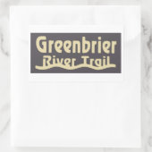 Sticker Rectangulaire Chemin de la rivière Greenbrier (Sac)