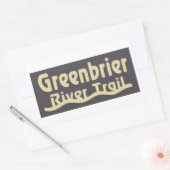 Sticker Rectangulaire Chemin de la rivière Greenbrier (Enveloppe)