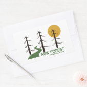 Sticker Rectangulaire Chemin du parc national de New Forest (Enveloppe)