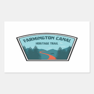Sticker Rectangulaire Chemin du patrimoine du canal de Farmington