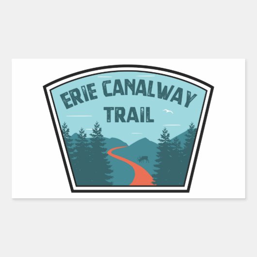 Sticker Rectangulaire Chemin Erie Canalway (Devant)