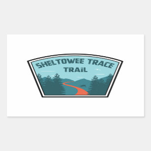 Sticker Rectangulaire Chemin Sheltowee Trace Kentucky Tennessee