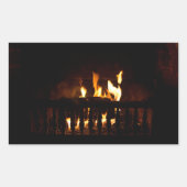 Sticker Rectangulaire Cheminée à la maison (Devant)