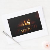 Sticker Rectangulaire Cheminée à la maison (Enveloppe)