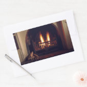 Sticker Rectangulaire Cheminée à la maison (Enveloppe)