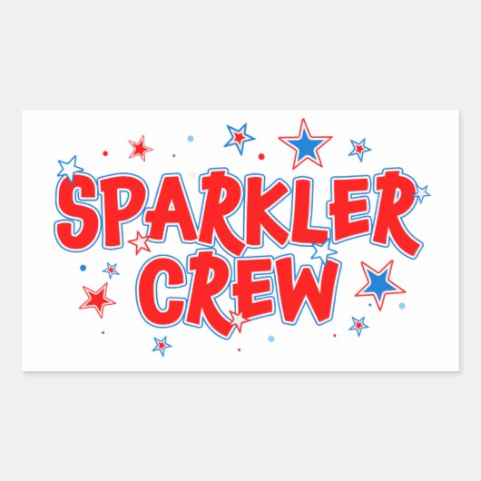 Sticker Rectangulaire Chemise 4 juillet enfants : Écran de sparkler (Devant)