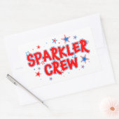 Sticker Rectangulaire Chemise 4 juillet enfants : Écran de sparkler (Enveloppe)