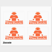 Sticker Rectangulaire chemise dj (Feuille)