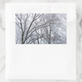 Sticker Rectangulaire Chêne couvert de neige (Sac)
