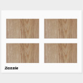 Sticker Rectangulaire Chêne Graisse de bois Look (Feuille)