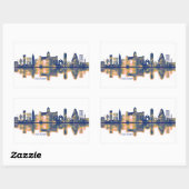 Sticker Rectangulaire Chennai Skyline (Feuille)