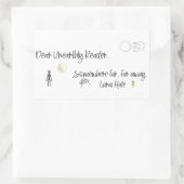 Sticker Rectangulaire Cher lecteur non mensuel (Sac)